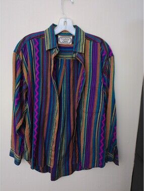 Company One Vintage 90s Aztec Southwestern Button Up‎ Shirt womens Multicolor